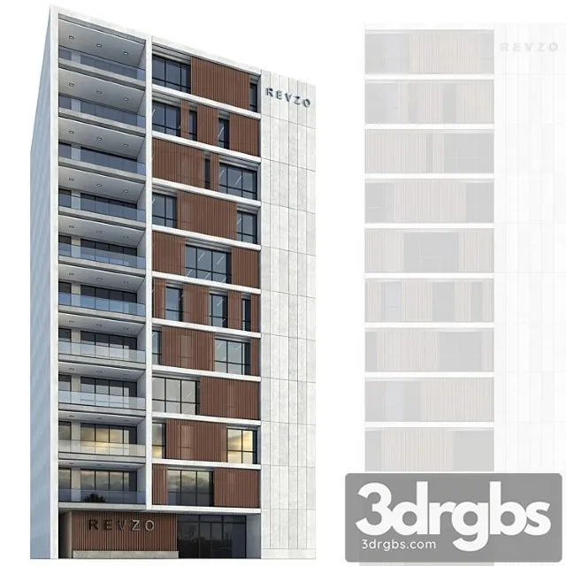 Modern office building no. 5 3D Model Free