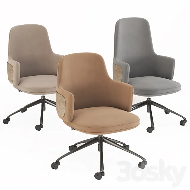 Modern Office Chair 001 (3 size) 3D Model