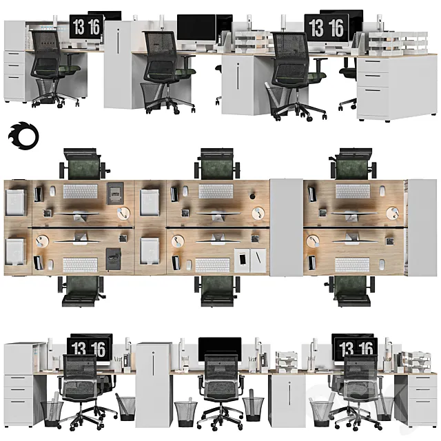 modern office furniture 3DModel