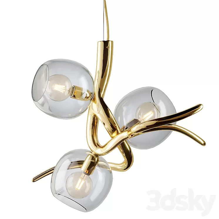 Modern Pendant with Colored Glass from William Brand