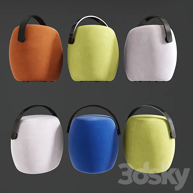 Modern poufs 3DModel