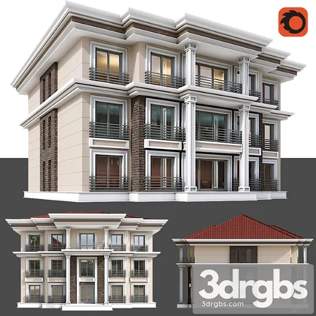 Modern Residential Building 020 Free Download