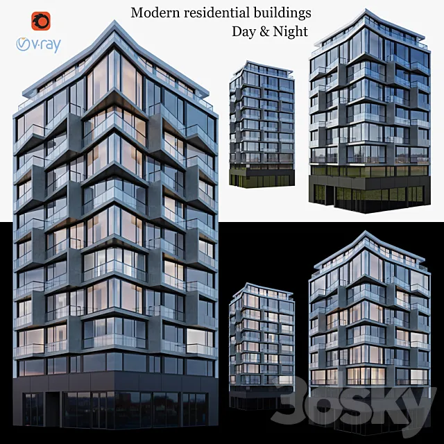 Modern residential building 2 Free Download
