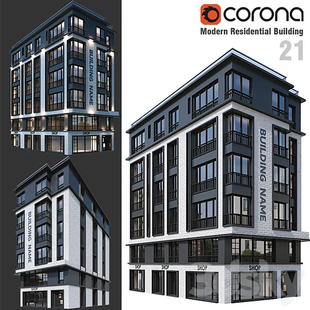 Modern Residential Building 21 3DModel