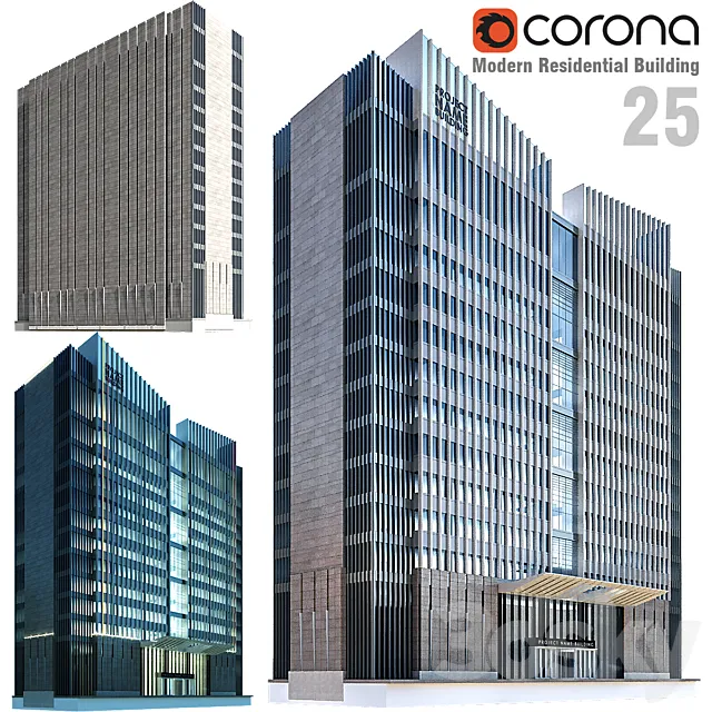 Modern Residential Building 25 3DModel