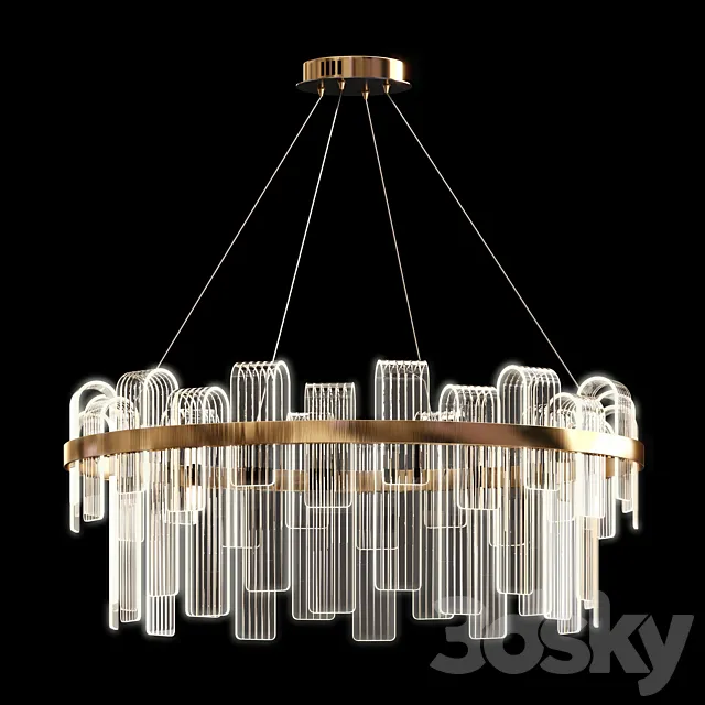 Modern round led chandelier 3DModel