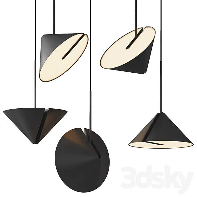 Modern Scandinavian Light Pendant 3D Model