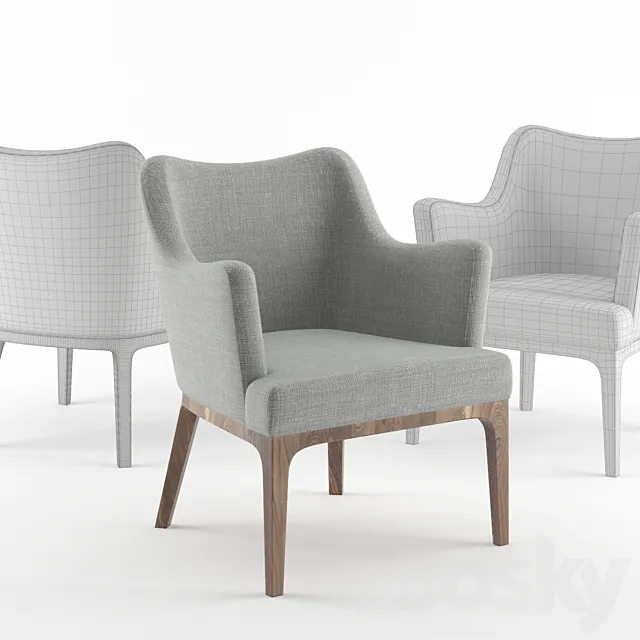 Modern simple armchair 3D Model