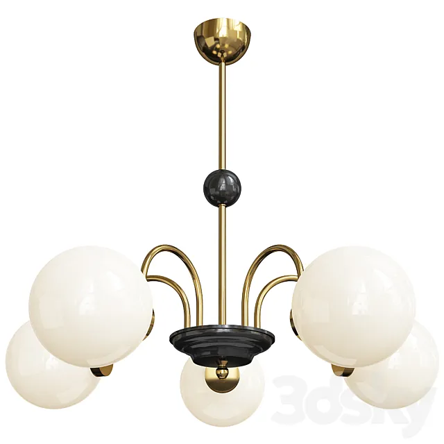 Modern simplicity round ceiling chandelier milk glass hanging light Free Download