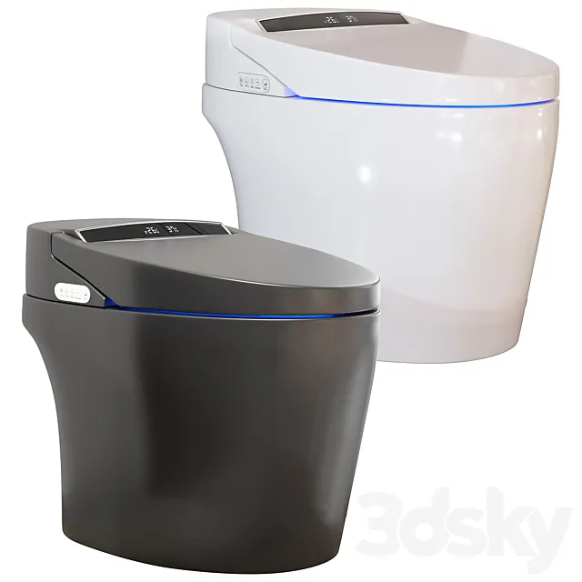Modern smart automatic toilet 3D Model