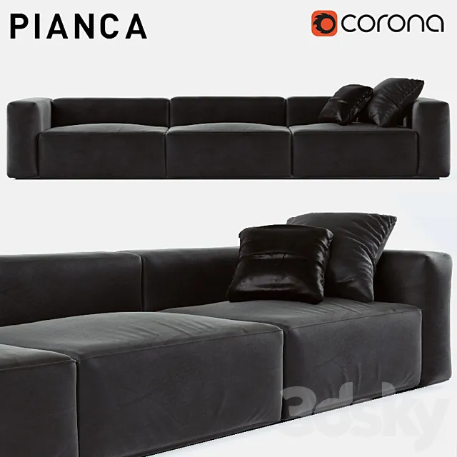 Modern sofa Pianca Insieme People 3D Model