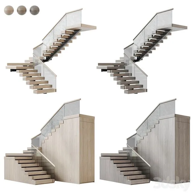 Modern staircase 18 3D Model
