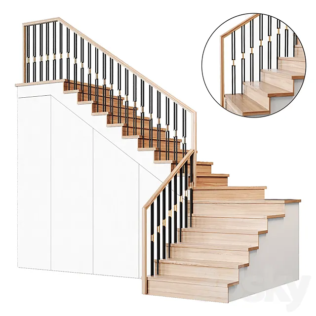 Modern staircase 26 3D Model