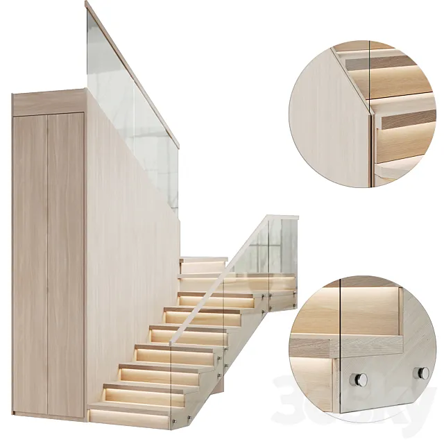 Modern stairs 3 3D Model