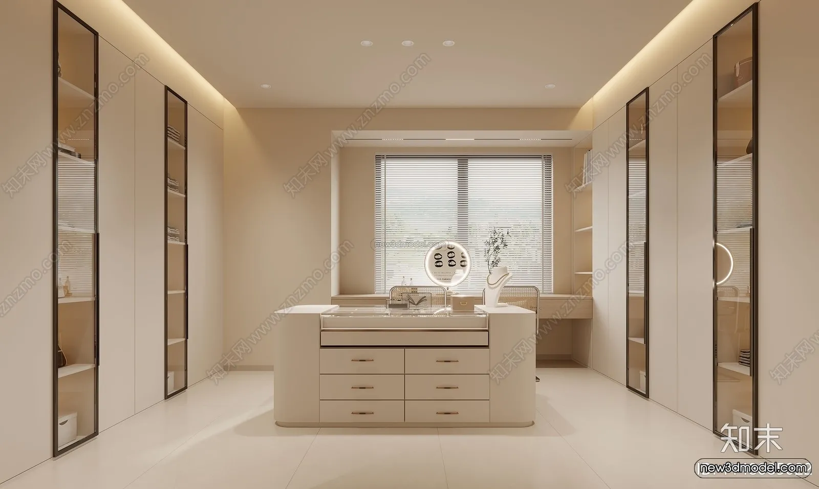 Modern Style Interior 3D Blocks and 3D Models - Bedroom 3D Scene - 582