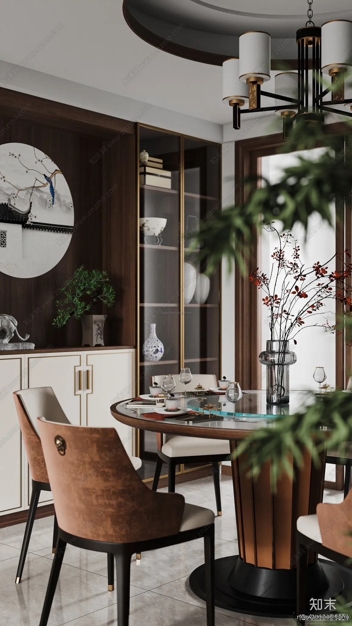 Modern Style Interior 3D Blocks and 3D Models - Living Room 3D Scene - 090