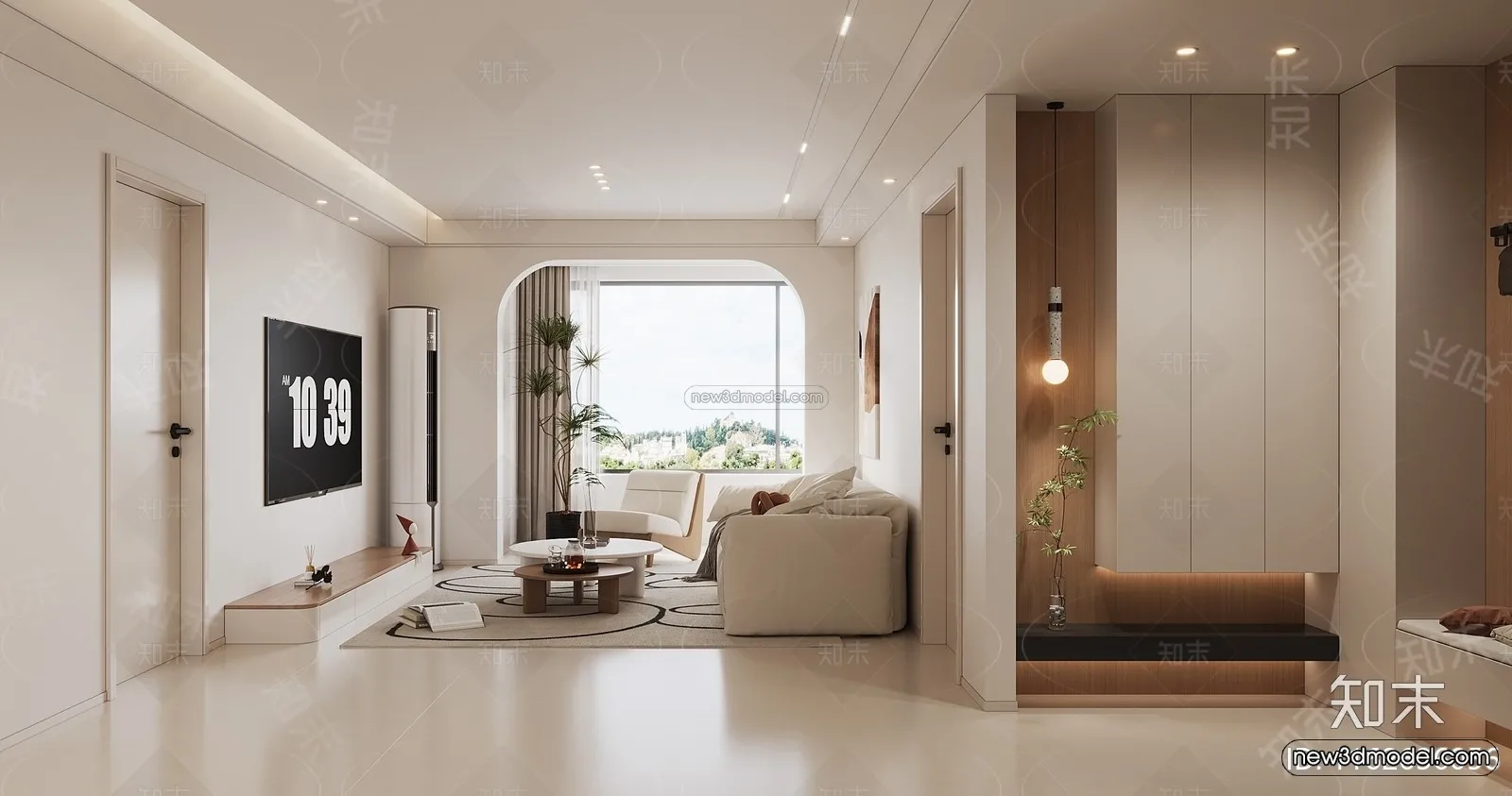 Modern Style Interior 3D Blocks and 3D Models - Living Room 3D Scene - 102