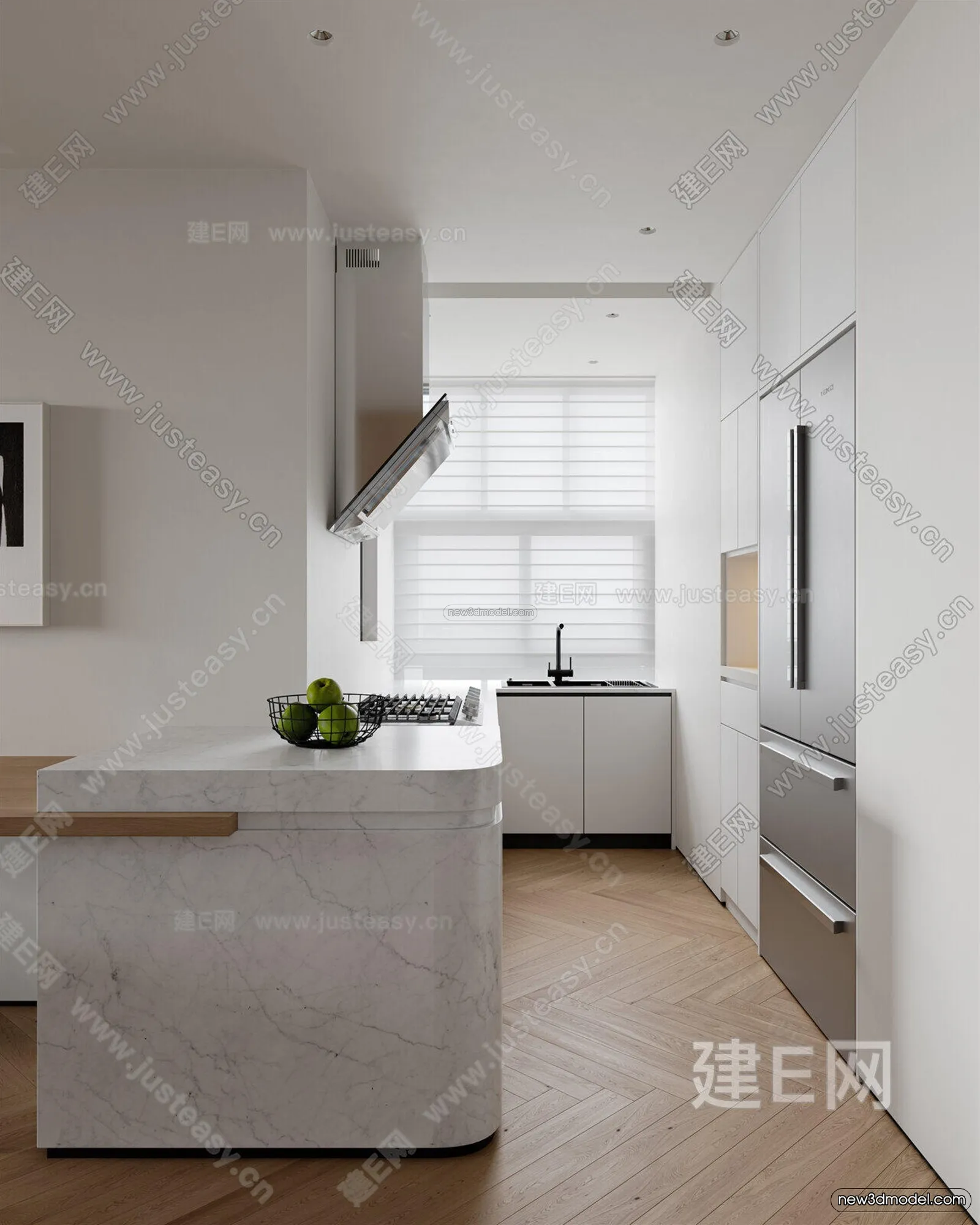 Modern Style Interior 3D Blocks and 3D Models - Living Room 3D Scene - 109