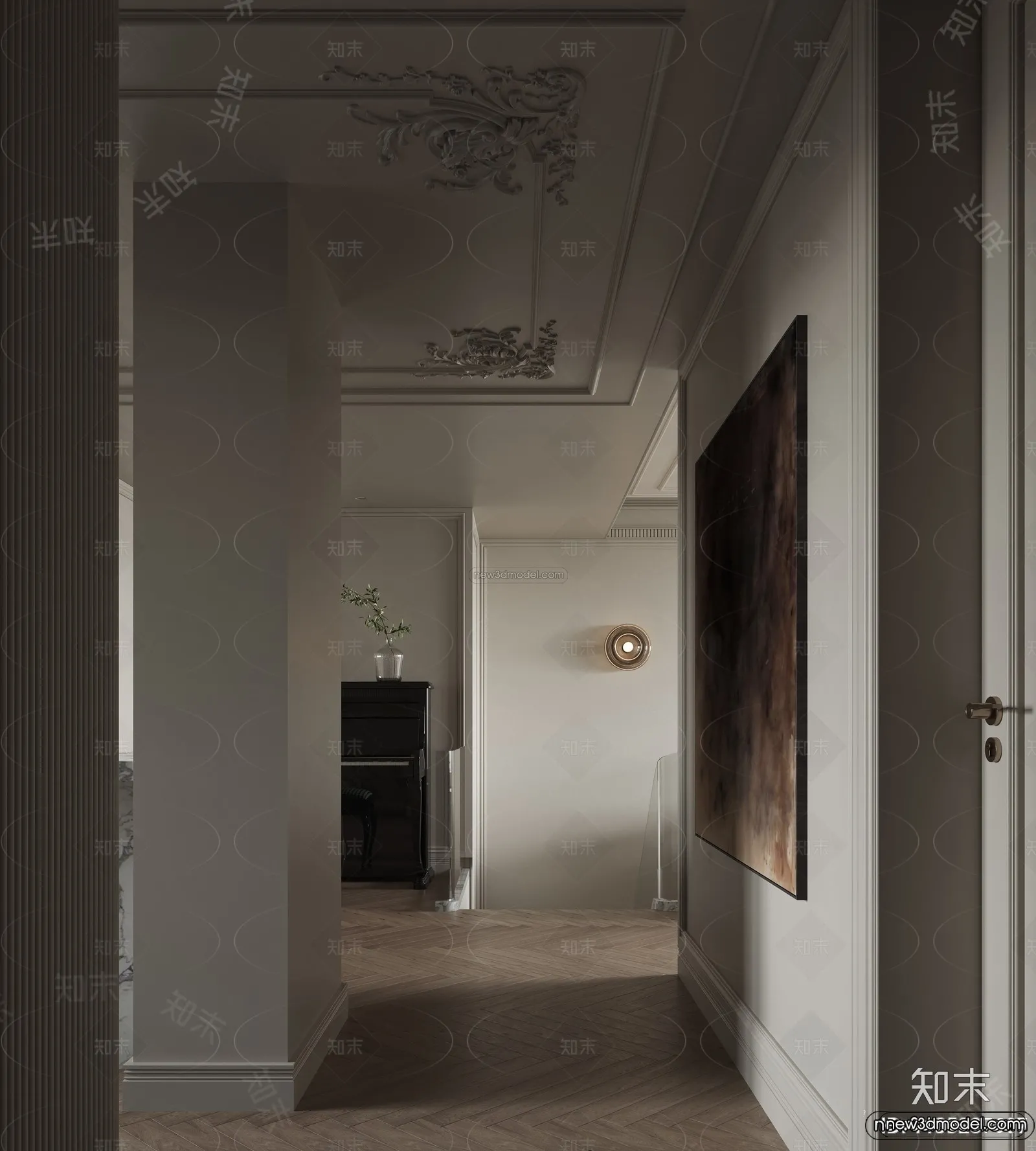 Modern Style Interior 3D Blocks and 3D Models - Living Room 3D Scene - 165