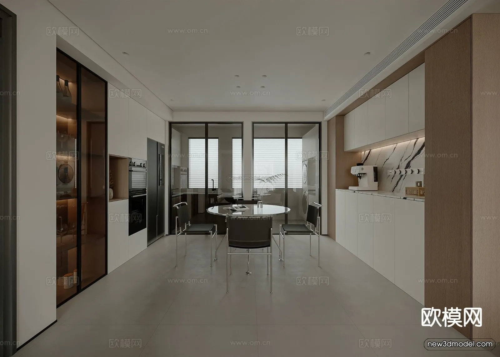 Modern Style Interior 3D Blocks and 3D Models - Living Room 3D Scene - 409