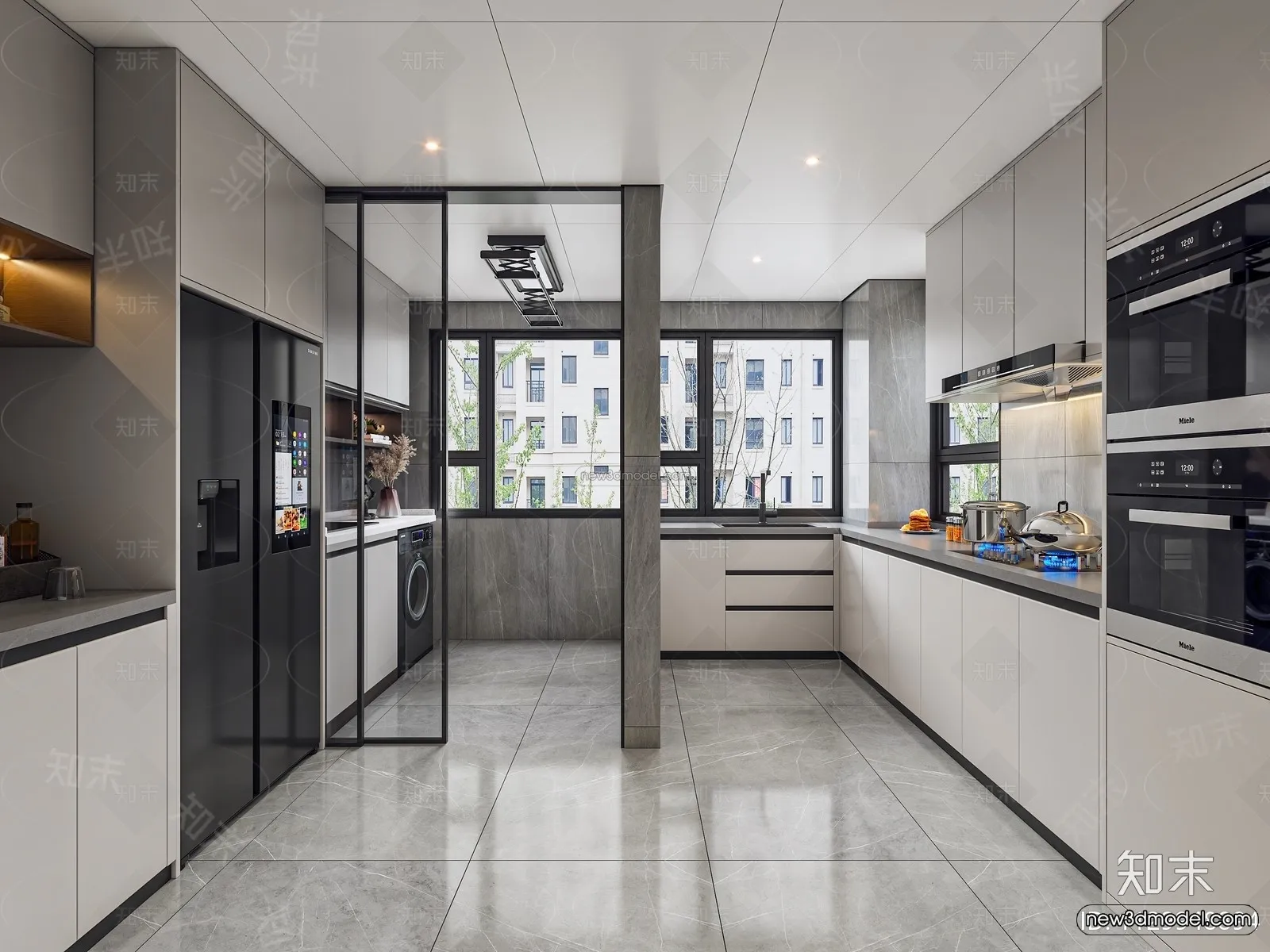 Modern Style Interior 3D Blocks - Living Room 3D Model - 125