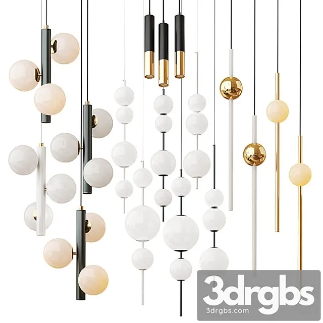 Modern Style Lighting Set 3 Lampatron Delightfull Lee Broom 3D Model Free