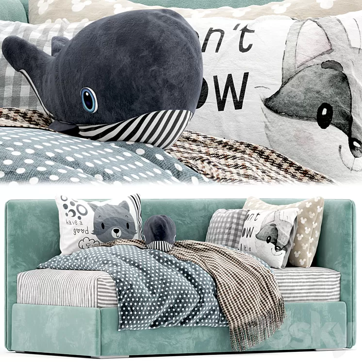 Modern style sofa bed 1 3D Model Free