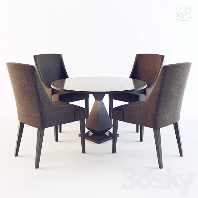 Modern Table and Chair 3DModel