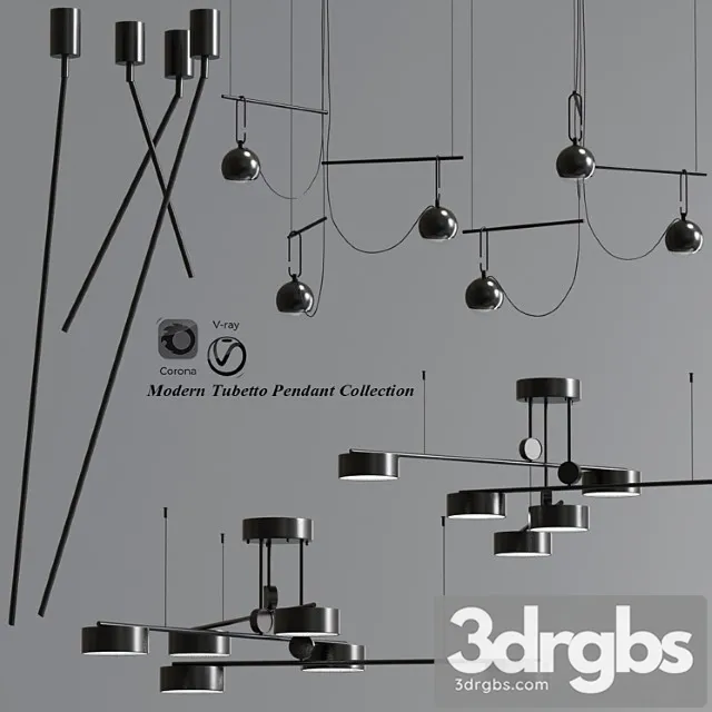 Modern tubetto pendant collection 3D Model Free