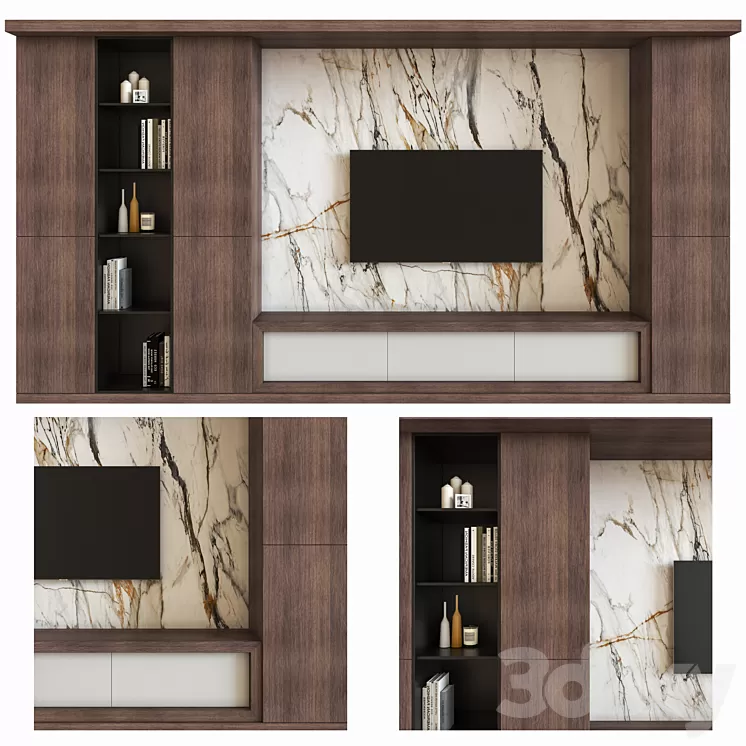 Modern Tv Wall 1 3D Model