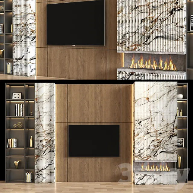 Modern Tv Wall 11 3D Model