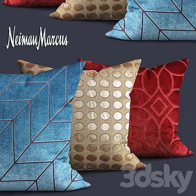 Modern Twist Gold Pillow 3DModel