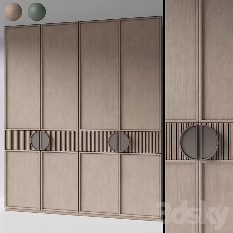 Modern wardrobe 14 3D Model Free
