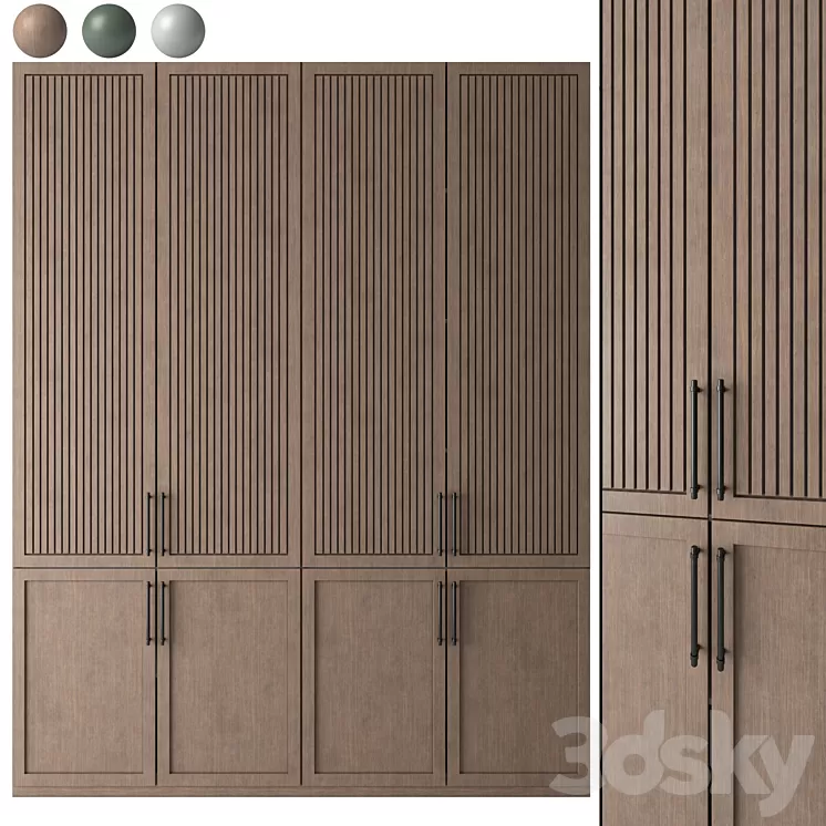Modern wardrobe 27 3D Model Free