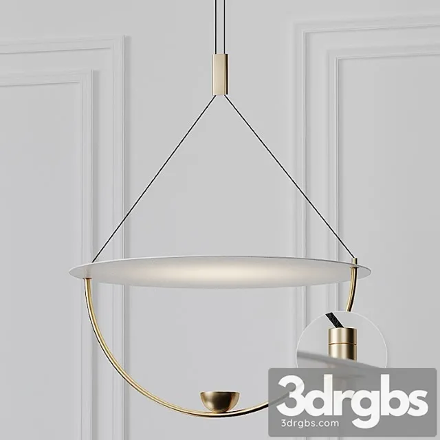 Modern white 16 inch led pendant chandelier on-off 3D Model Free