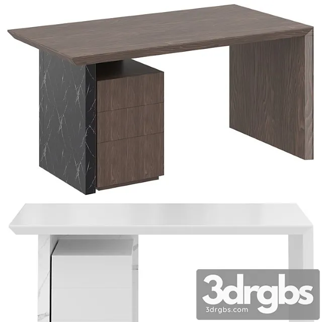 Modern White Wooden Ceiling For Home Office With File Cabinet 2 3D Model Free