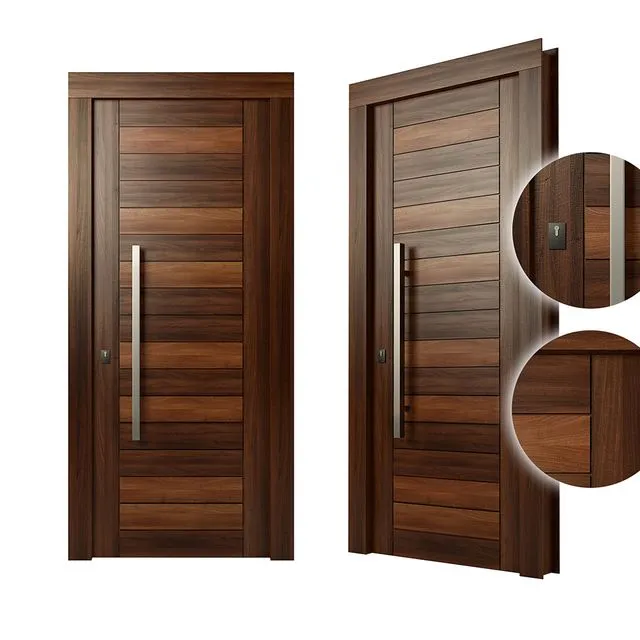 Modern wood door 3D Model