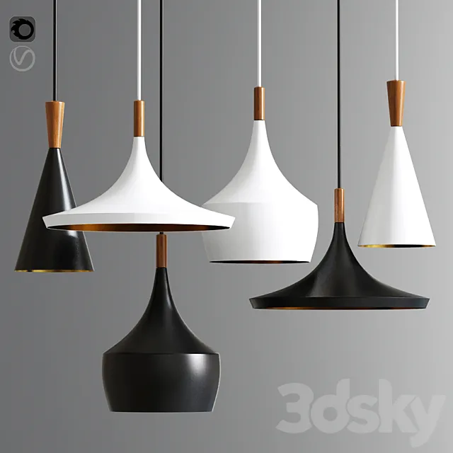 Modern Wood Loft Fixture Industrial Lighting Pendant 3DModel