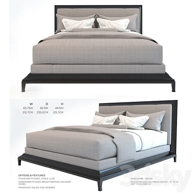 moderne platform bed 3D Model
