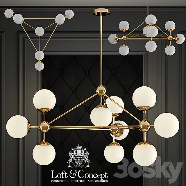 Modo Chandelier Gold Chandelier 10 3DModel