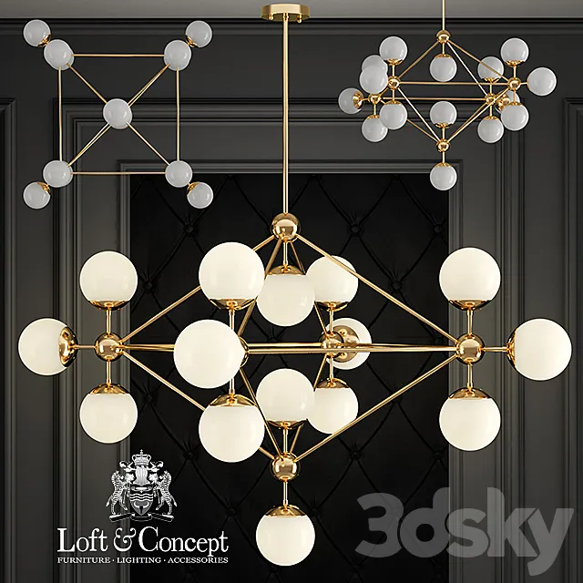 Modo Chandelier Gold Chandelier 15 3DModel