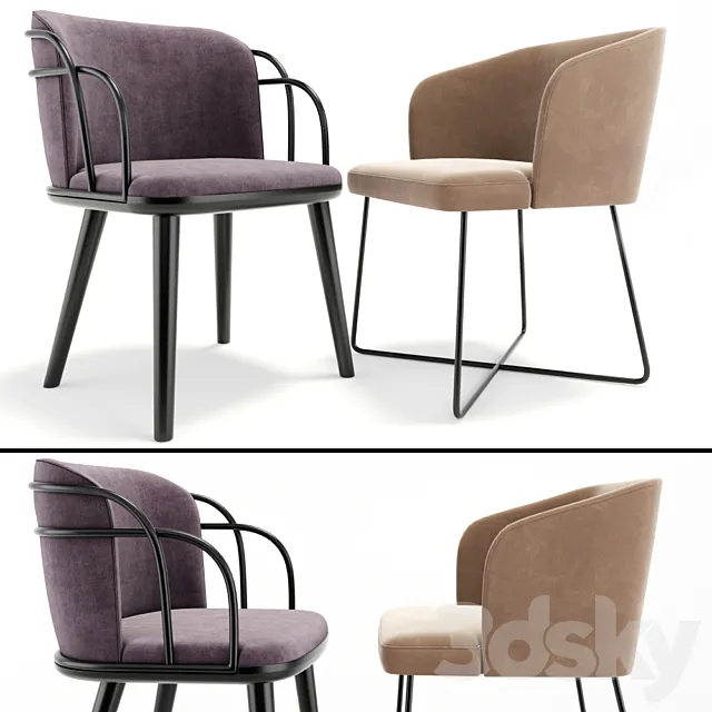 Modrest Stelle And Arven Chair Mid century 3D Model