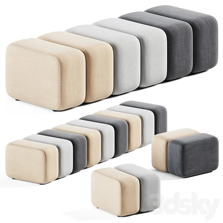 Modul Pouffe S800 by Bla Station / Modul Pouffe 3D Model Free