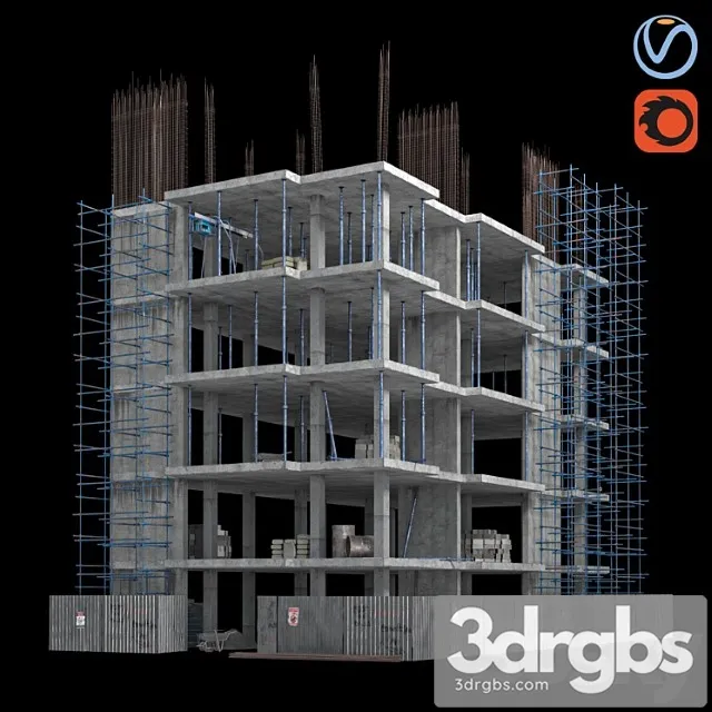 Modular Building 09 3D Model Free