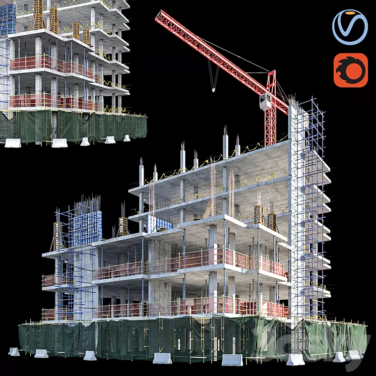 Modular Building 10 3D Model