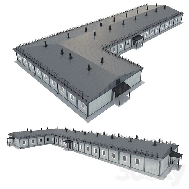 Modular building 3D Model