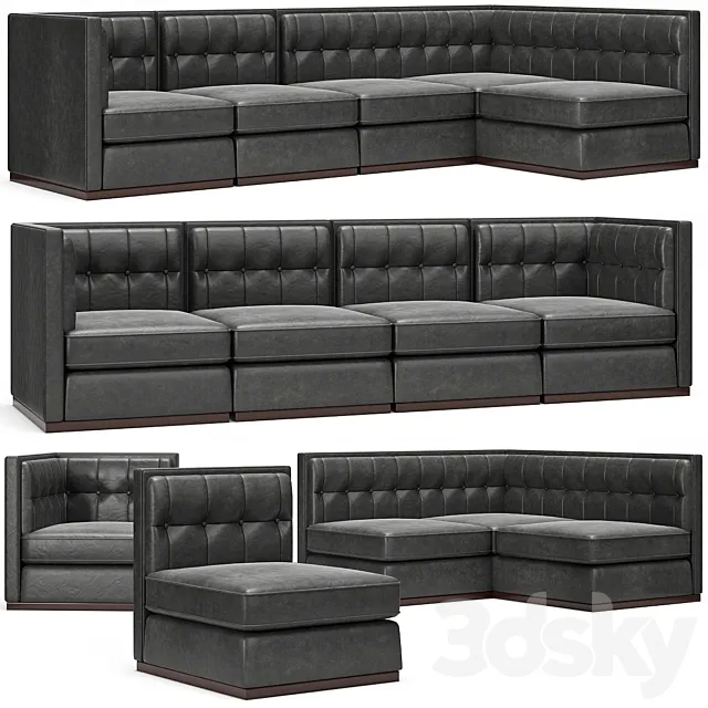 Modular Club Sofa 3D Model