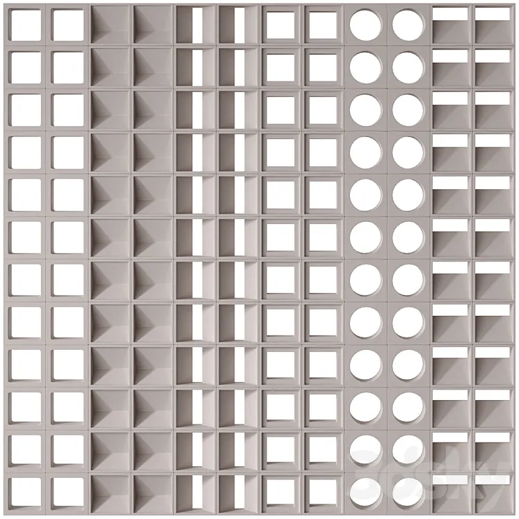 Modular decorative partition Modular Wall 01 Free Download