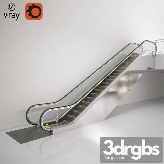 Modular escalator kone transitmaster 140 800 3D Model Download