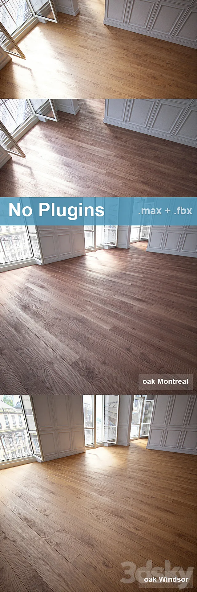 Modular flooring (2 species. without the use of plug-ins) 3DModel